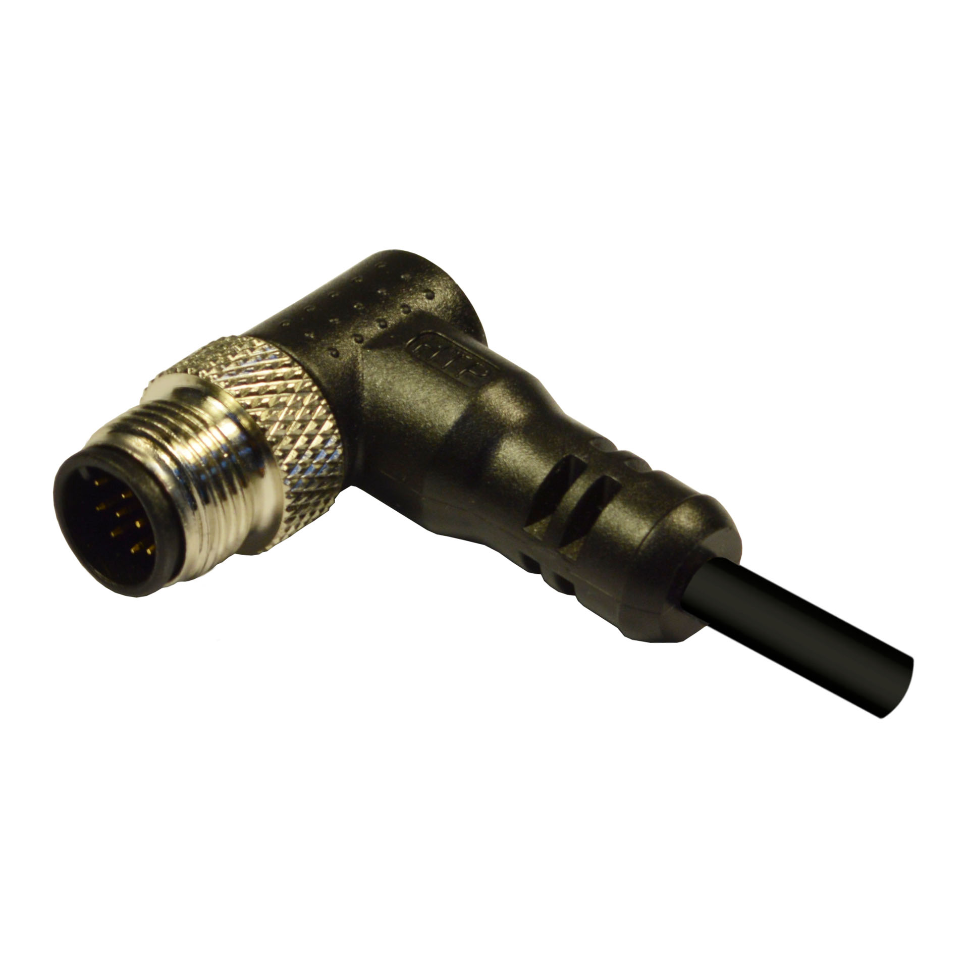 M12 maschio conn - 180° - 12pol - 5 m . Cable type PVC/PVC 12x0,14 col.black.